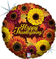 Happy Thanksgiving Blooms 18″ Balloon