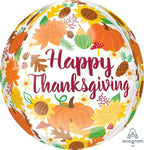 Happy Thanksgiving Orbz 16″ Foil Balloon by Anagram from Instaballoons
