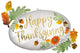 Feliz Día de Acción de Gracias Satén Oval Marquee 32″ Globo
