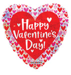 Happy Valentine's Day Hearts Holographic 18″ Foil Balloon by Convergram from Instaballoons