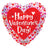 Happy Valentine's Day Hearts Holographic 18″ Foil Balloon by Convergram from Instaballoons
