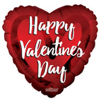 Happy Valentine's Day Matte Heart 18″ Foil Balloon by Convergram from Instaballoons