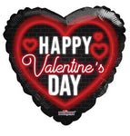 Happy Valentine's Day Neon 18″ Foil Balloon by Convergram from Instaballoons