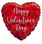 Happy Valentine's Day Red Kisses 18″ Foil Balloon by Convergram from Instaballoons