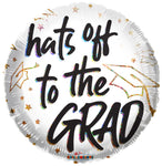 Hats Off To The Grad Holographic 18″ Foil Balloon by Convergram from Instaballoons