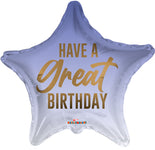 Have A Great Birthday Star 18″ Foil Balloon by Convergram from Instaballoons