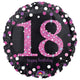 Holographic 18th Pink Celebebration 18″ Balloon
