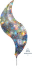 Holographic Fireworks Curve (requires heat-sealing) 19″ Foil Balloons by Anagram from Instaballoons