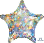 Holographic Fireworks Star 18″ Foil Balloon by Anagram from Instaballoons