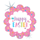 Holographic Flower Happy Easter 18″ Balloon
