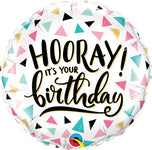 Hooray It's Your Birthday 18″ Foil Balloon by Qualatex from Instaballoons