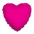 Hot Pink Heart (requires heat-sealing) 09″ Foil Balloons by Convergram from Instaballoons