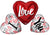 I Love You 3 Hearts Matte 36″ Foil Balloon by Convergram from Instaballoons