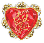 I Love You Gem Heart 26″ Foil Balloon by Convergram from Instaballoons