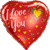 I Love You Glitter Hearts 28″ Foil Balloon by Anagram from Instaballoons