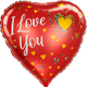 I Love You Glitter Hearts 28″ Balloon