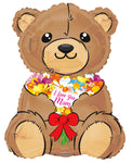 I Love You Mom Bear 36″ Foil Balloon by Convergram from Instaballoons