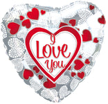 I Love You Mosaic Hearts 18″ Foil Balloon by CTI from Instaballoons
