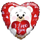 I Love You Polar Bear 18″ Foil Balloon by Convergram from Instaballoons
