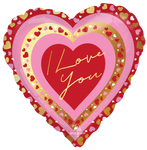 I Love You Pretty Hearts 28″ Foil Balloon by Anagram from Instaballoons