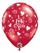 I Love You Swirling Hearts 11″ Latex Balloons (50 count)