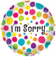 I'm Sorry White Multi Dots 18″ Balloon