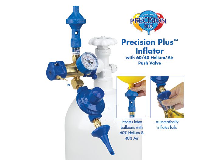 Precision Plus Inflator with 60/40 Helium Air Push Valve ...