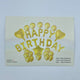 Kit de ramo de pancarta con globos dorados de feliz cumpleaños