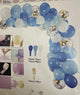 Kit de guirnalda de globos de confeti de oro azul