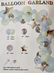 Imported Latex Mint Green Blue Silver Balloon Garland Kit