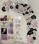 Imported Latex Pink Cow Print Balloon Garland Kit