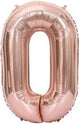 Globo Número 0 Oro Rosa 34″