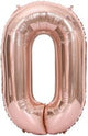 Number 0 Rose Gold 34″ Balloon