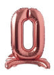 Number 0 Rose Gold Standing 28″ Balloon