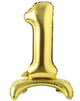 Number 1 Gold Standing 28″ Balloon