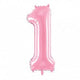 Number 1 Hot Pink 34″ Balloon