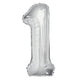 Number 1 Silver 34″ Balloon