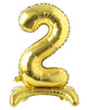 Number 2 Gold Standing 28″ Balloon