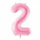 Number 2 Hot Pink 34″ Balloon