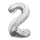 Number 2 Silver 34″ Balloon