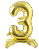 Number 3 Gold Standing 34″ Balloon