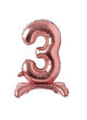 Number 3 Rose Gold Standing 28″ Balloon