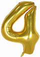 Number 4 Gold 34″ Balloon