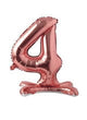 Number 4 Rose Gold Standing 28″ Balloon
