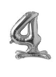 Imported Mylar & Foil #4 Silver Standing 34″ Balloon
