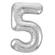 Number 5 Silver 34″ Balloon