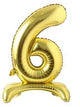 Number 6 Gold Standing 28″ Balloon