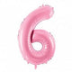 Number 6 Hot Pink 34″ Balloon