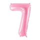 Number 7 Hot Pink 34″ Balloon