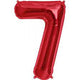 Number 7 Red 34″ Balloon